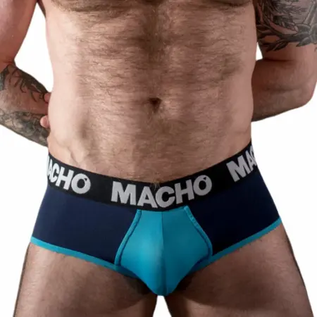 MACHO MS26A Men's Classic Blue Slip L - Breathable Lycra Comfort