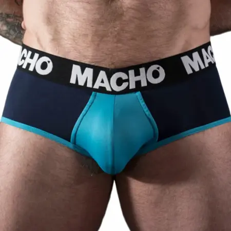 MACHO MS26A Men's Classic Blue Slip L - Breathable Lycra Comfort