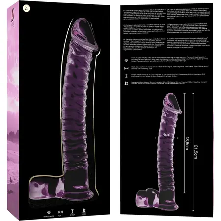 Ibiza Nebula Serija Model 23 Intimni Stakleni Uređaj Pink 21.5cm O4cm