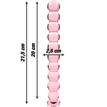 Ibiza Nebula Serija Model 22 Stakleni Intimni Alat Pink 21.5cm