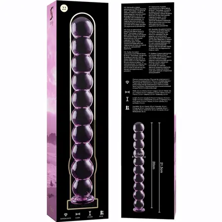 Ibiza Nebula Serija Model 22 Stakleni Intimni Alat Pink 21.5cm