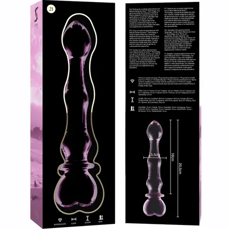 Ibiza Nebula Serija Model 21 Stakleni Intimni Uređaj Pink 20.5cm