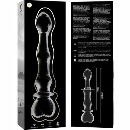 Ibiza Nebula Serija Model 21 Stakleni Intimni Uređaj Prozirni 20.5cm