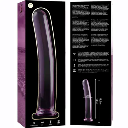 Ibiza Nebula Serija Model 17 Stakleni Intimni Uređaj Pink 18.5cm O3cm