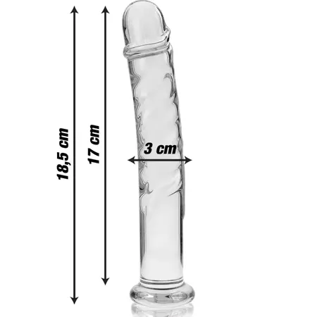 Ibiza Nebula Serija Model 16 Stakleni Intimni Uređaj 18.5cm Transparentni