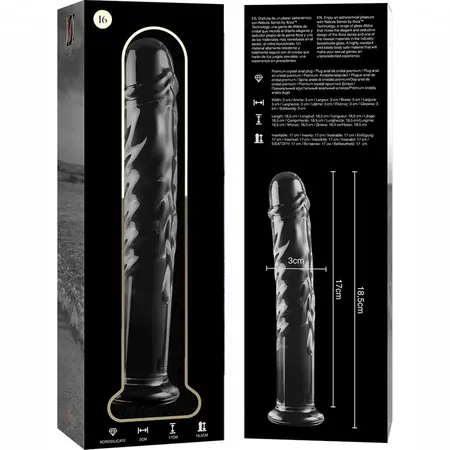 Ibiza Nebula Serija Model 16 Stakleni Intimni Uređaj 18.5cm Transparentni