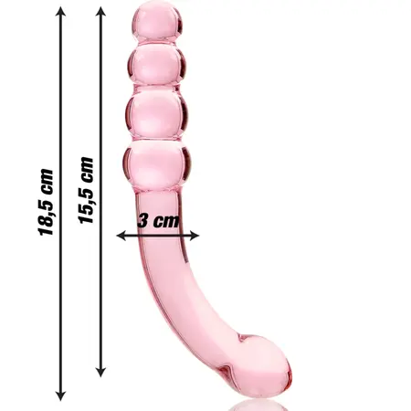 Ibiza Nebula Serija Model 14 Stakleni Intimni Uređaj Pink 18.5cm