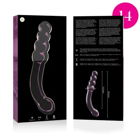 Ibiza Nebula Serija Model 14 Stakleni Intimni Uređaj Pink 18.5cm