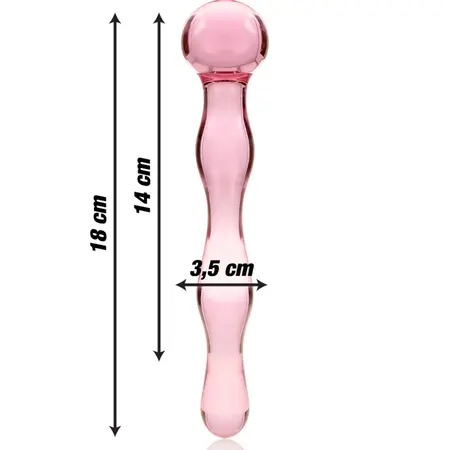 Ibiza Nebula Serija Model 13 Intimna Staklena Mašina Pink 18cm O3.5cm