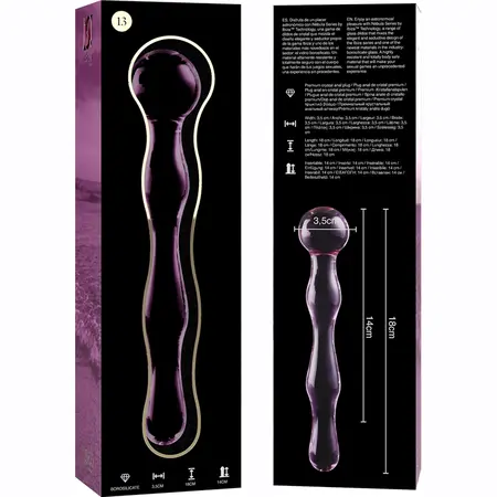 Ibiza Nebula Serija Model 13 Intimna Staklena Mašina Pink 18cm O3.5cm
