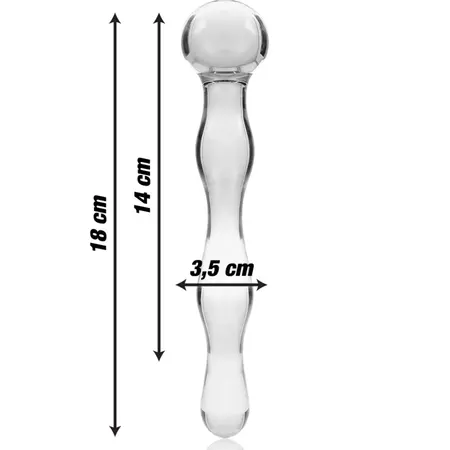 Ibiza Nebula Serija Model 13 Intimna Staklena Mašina Prozirna 18cm O3.5cm