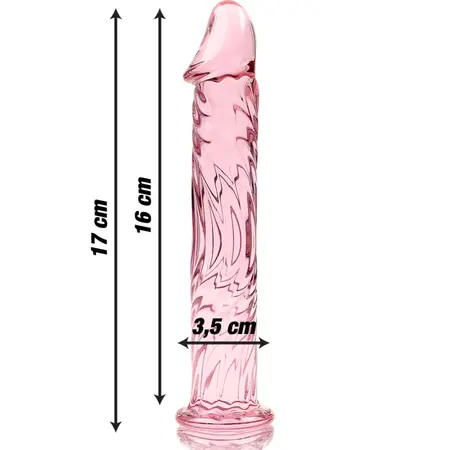 Ibiza Nebula Serija Model 12 Intimni Stakleni Uređaj Pink 17cm O3.5cm