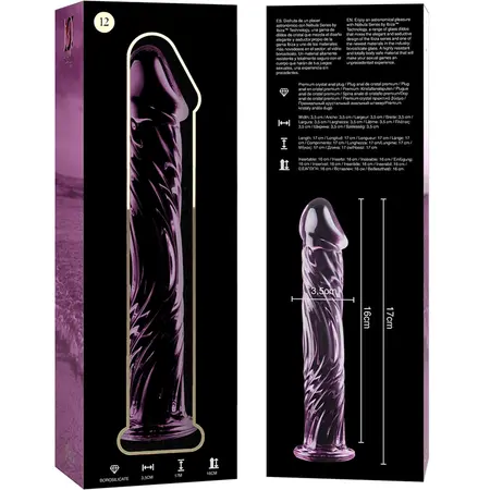 Ibiza Nebula Serija Model 12 Intimni Stakleni Uređaj Pink 17cm O3.5cm