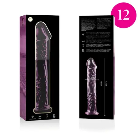 Ibiza Nebula Serija Model 12 Intimni Stakleni Uređaj Pink 17cm O3.5cm