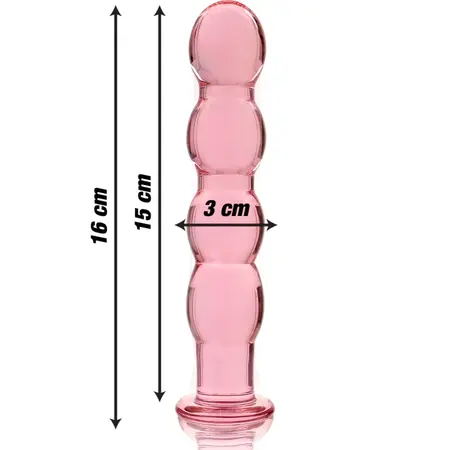 Ibiza Nebula Serija Model 10 Intimni Stakleni Dodatak Pink 16.5cm