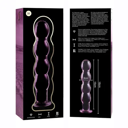 Ibiza Nebula Serija Model 10 Intimni Stakleni Dodatak Pink 16.5cm