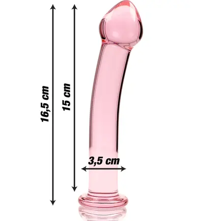 Ibiza Nebula Serija Model 11 Stakleni Intimni Uređaj Pink 16cm O3cm