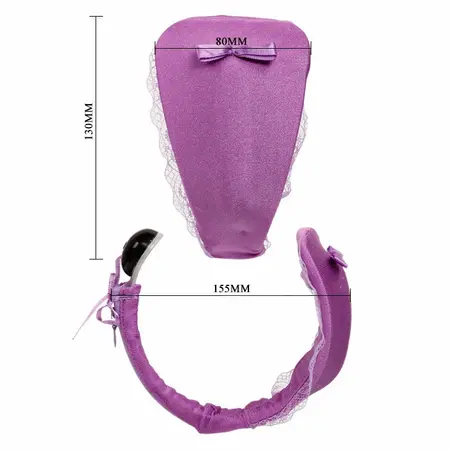 Baile Vibrating Thong with Wireless Remote Lilac - Discreet Wearable Model