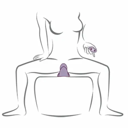 Rocks-Off Ruby Glow Purple Sit-On Intimni Sistem 10-Mode Ergonomski