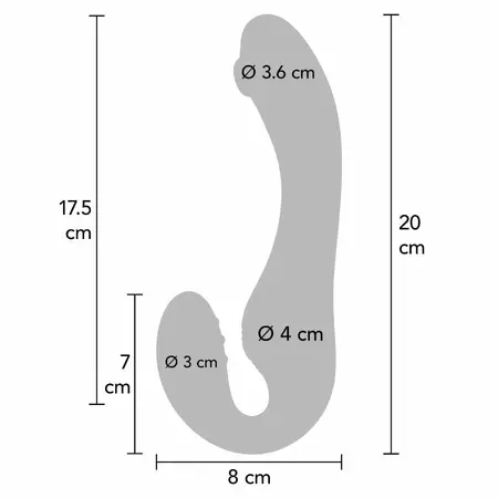 XOCOON 2-u-1 Strapless Daljinski Vibrator Ljubičasti Silikon Punjiv