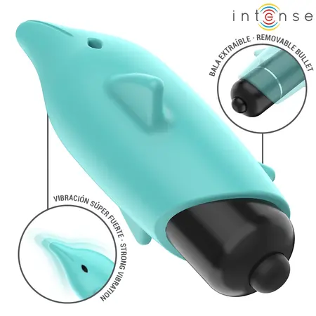 Intense Echo Vibrirajući Džepni Uređaj Delfin Plavi 8x4.7cm Vodootporan