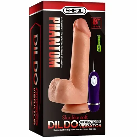 SHEQU Adam 21 cm Vibrirajući Intimni Uređaj sa Daljinskim Upravljačem, Silikon