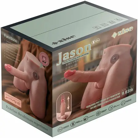XISE Jason Thrusting & Vibrating Intimate Device 17cm TPE Silicone