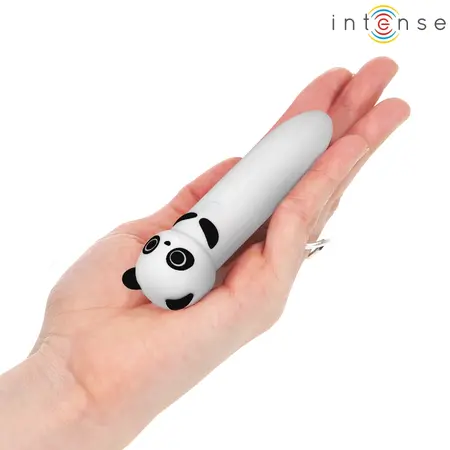 Intense POH Panda USB Punjivi Vibrirajući Mini Metak 10 cm Crni