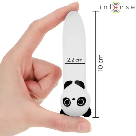 Intense POH Panda USB Punjivi Vibrirajući Mini Metak 10 cm Crni