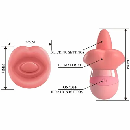 Pretty Love Kylee Tongue-Style Clitoral Stimulator 10 Modes Nude Pink