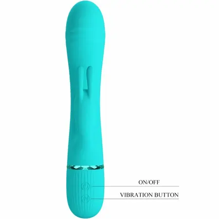 Pretty Love Scocco Intimate Vibrator Rabbit Turquoise Silicone