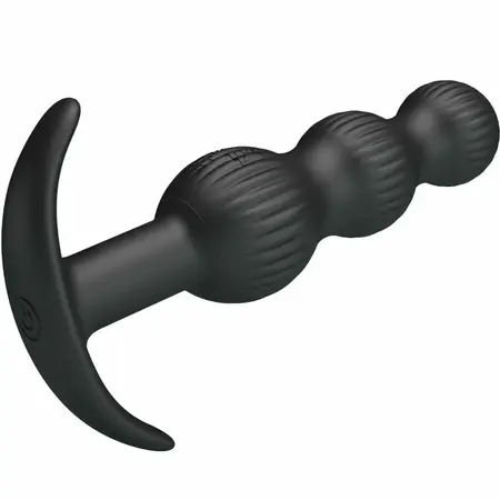 Pretty Love Sidney Intimate Anal Device 10 Modes Black Silicone USB