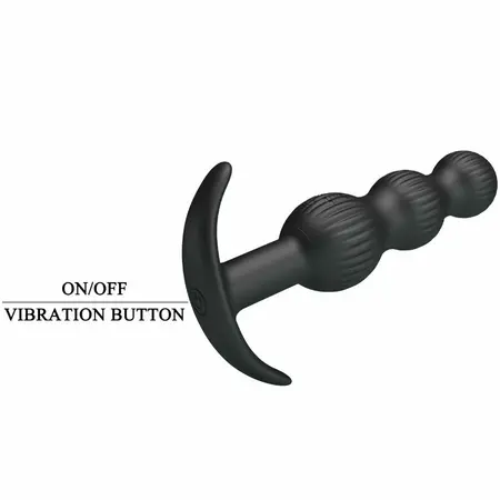 Pretty Love Sidney Intimate Anal Device 10 Modes Black Silicone USB