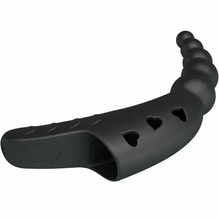 Pretty Love Jordin Crni Fleksibilni Prstenasti Vibrator 10 Modova USB