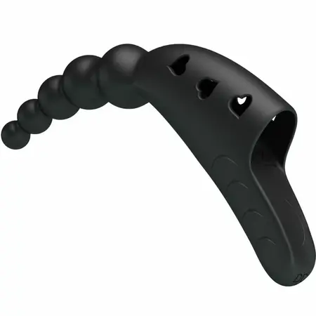 Pretty Love Jordin Crni Fleksibilni Prstenasti Vibrator 10 Modova USB
