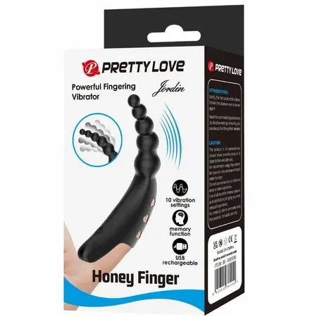 Pretty Love Jordin Crni Fleksibilni Prstenasti Vibrator 10 Modova USB