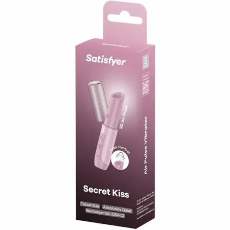 Satisfyer Secret Kiss Wave Intimni Air Pulse Uređaj Roze Veličina Za Putovanja