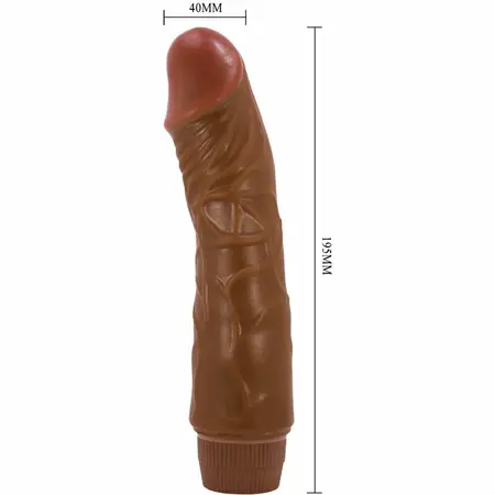 Baile Jeff Vibrirajući Intimni Uređaj 19.5 cm, Mulatto, TPR Materijal