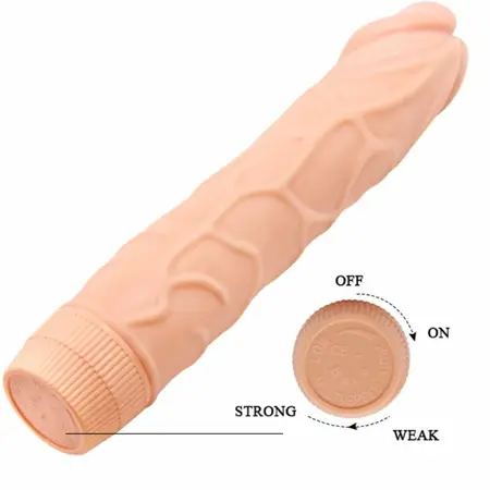 Baile Bob 22.5 cm Intimni Vibrirajući Uređaj - Boja Kože, TPR Materijal