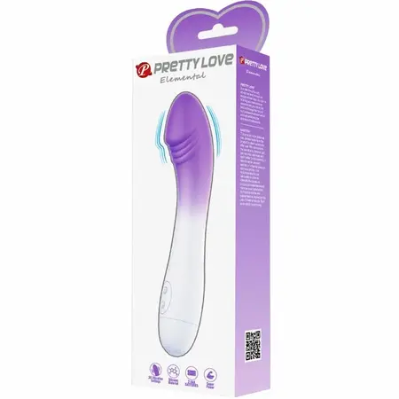 Pretty Love Elemental Curved Massager 30 Modes Purple Silicone