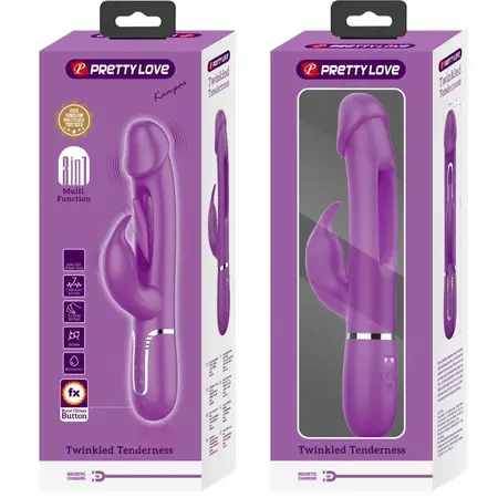 Pretty Love Kampas BW-500025-3 Intimni 3-u-1 Silikonski Vibrator Ljubičasti