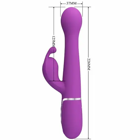 Pretty Love Dejon 3-u-1 Višenamenski Rabbit Vibrator Ljubičasti Silikon