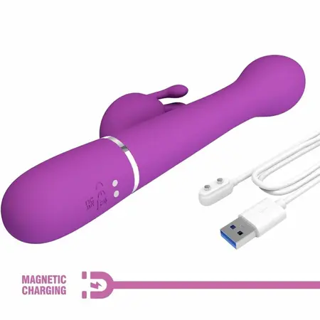Pretty Love Dejon 3-u-1 Višenamenski Rabbit Vibrator Ljubičasti Silikon