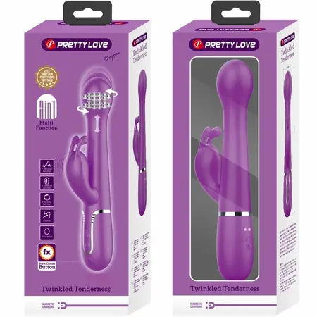 Pretty Love Dejon 3-u-1 Višenamenski Rabbit Vibrator Ljubičasti Silikon