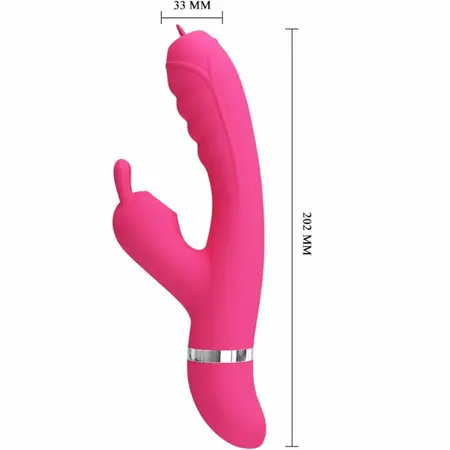 Pretty Love Phoenix Pink Multi-Function Rabbit Model, 7 Modes, Silicone