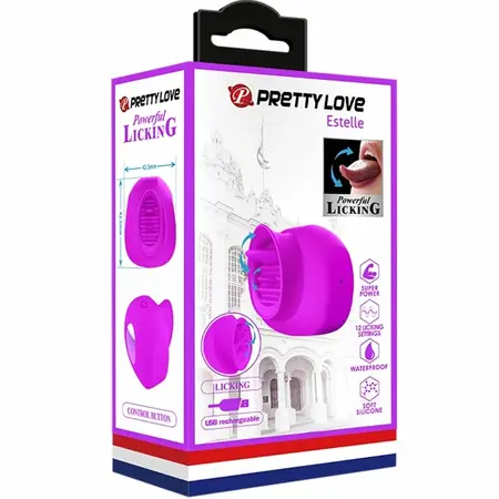 Pretty Love Estelle Intimate Tongue-Shaped Vibrator 12 Modes Purple