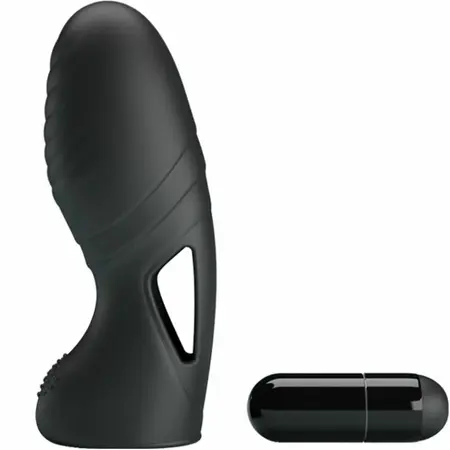 Pretty Love Alan Silikonski Prstenasti Vibe Crni - Ergonomski Mini Masažer