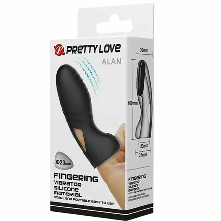 Pretty Love Alan Silikonski Prstenasti Vibe Crni - Ergonomski Mini Masažer