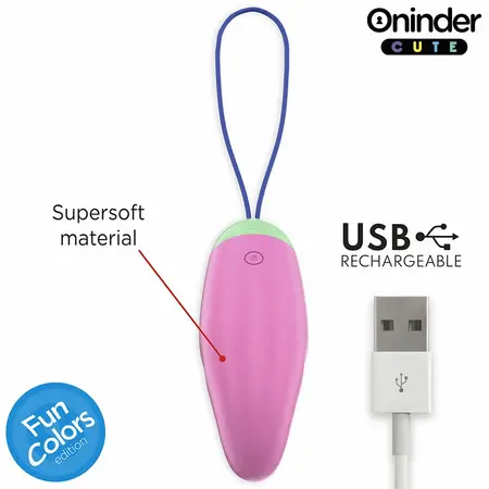 ONINDER CUTE 360° Silikonsko Pametno Intimno Jaje - Aplikacija i USB, Višebojno