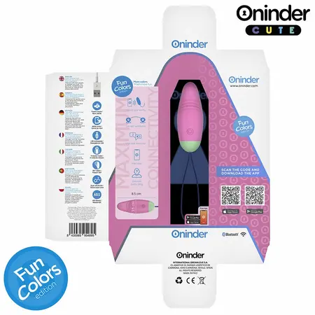 ONINDER CUTE 360° Silikonsko Pametno Intimno Jaje - Aplikacija i USB, Višebojno